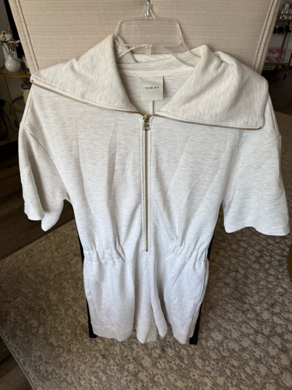 VARLEY Caldwell Half-Zip Romper Gold Zip Playsuit, M, EUC - Picture 3 of 10